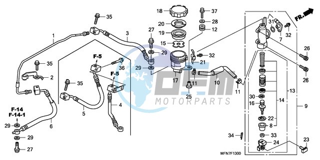 REAR BRAKE MASTER CYLINDER