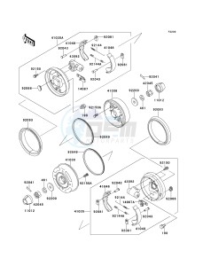 KAF 620 A [MULE 2510 4X4] (A1-A5) [MULE 2510 4X4] drawing FRONT HUBS_BRAKES