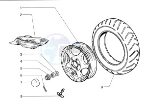 Sfera 125cc drawing Rear Wheel