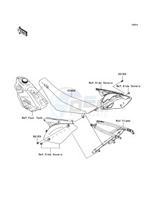 KX250F KX250W9F EU drawing Seat