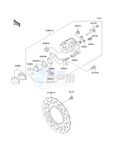 KLX 140 A [KLX140] (A8F-A9FA) A8F drawing REAR BRAKE