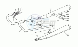 Strada 750 drawing Exhaust unit