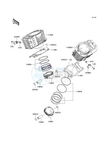 VN 1700 E [VULCAN 1700 CLASSIC] (9G-9FA) E9FA drawing CYLINDER_PISTON-- S- -