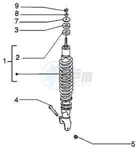 Liberty 50 4t drawing Rear Damper