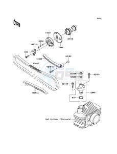 KLX110 KLX110CCF EU drawing Camshaft(s)/Tensioner