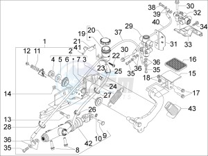 MP3 400 ie lt MP3 400 ie lt Sport drawing Control pedals - Levers