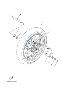 MT-09 TRACER MT09TRA TRACER 900 (2SCE) drawing FRONT WHEEL