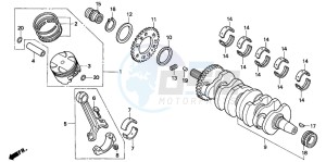 CBR900RR FIRE BLADE drawing CRANKSHAFT/PISTON (2)