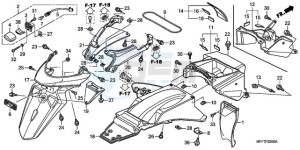 XL700VA9 France - (F / ABS CMF) drawing REAR FENDER