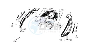 GTS 300i ABS drawing COWLING