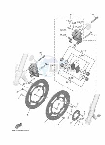 XSR900 MTM890 (BEA7) drawing FRONT BRAKE CALIPER