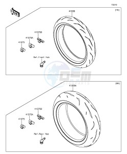 NINJA ZX-10R ABS ZX1000SGFB XX (EU ME A(FRICA) drawing Tires