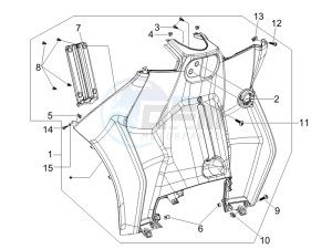 MP3 400 ie lt MP3 400 ie lt Sport drawing Front glove-box - Knee-guard panel