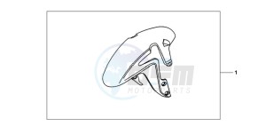 CBR600RRA Korea - (KO / ABS) drawing KIT FR FENDER