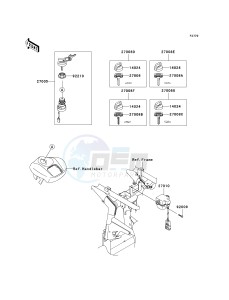 KSV 700 C [KFX700] (C6F) C6F drawing IGNITION SWITCH