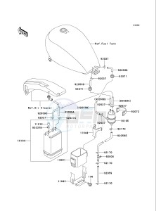 VN 750 A [VULCAN 750] (A6F) A6F drawing FUEL EVAPORATIVE SYSTEM-- CA- -