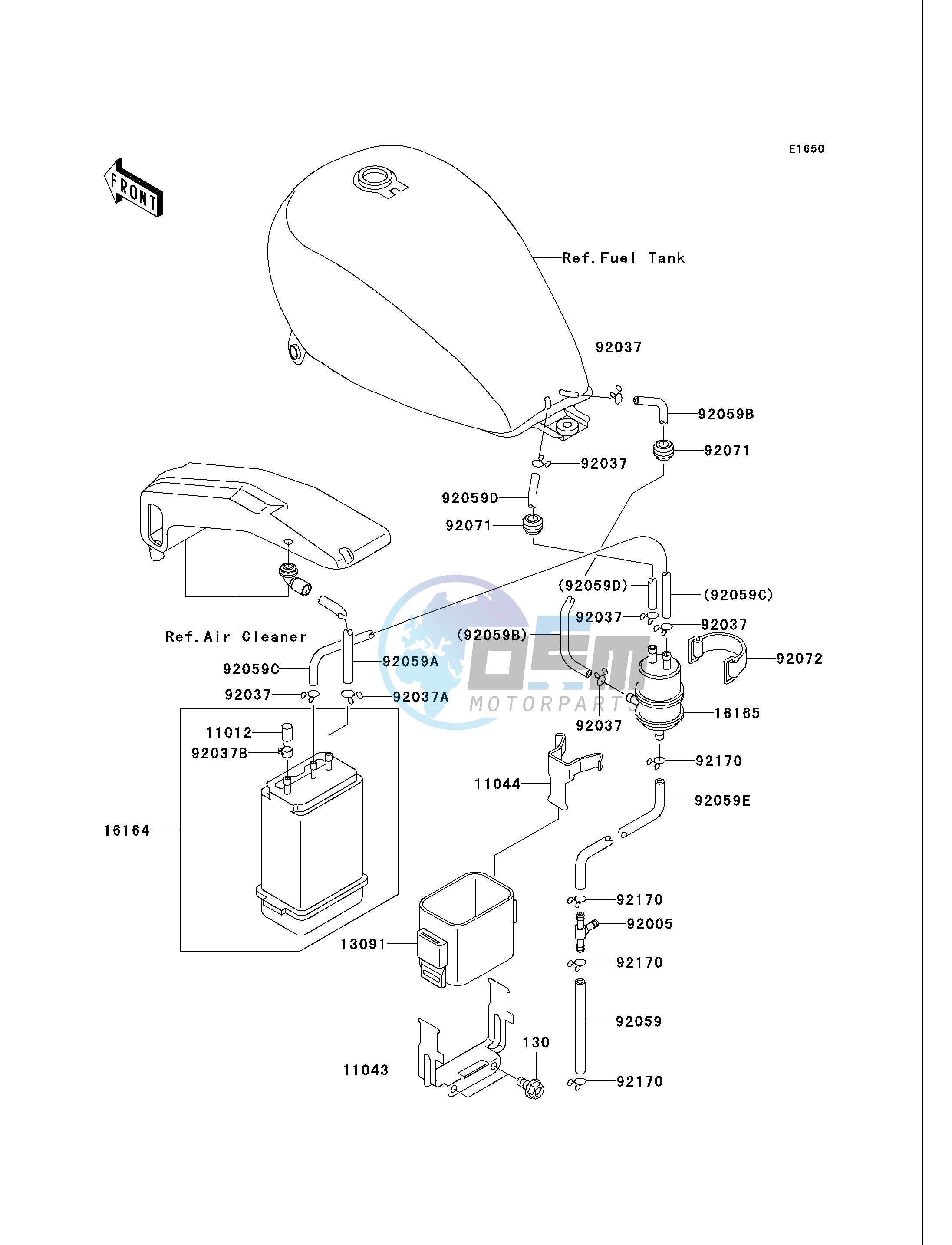 FUEL EVAPORATIVE SYSTEM-- CA- -