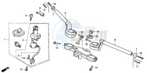 VFR750F drawing HANDLE PIPE/TOP BRIDGE