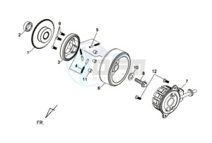 WOLF 125 EFI drawing FLYWHEEL ASSY