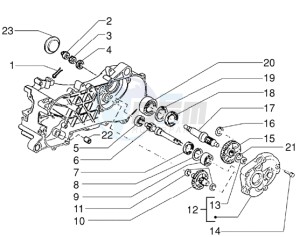 Zip 50 RST freno a disco drawing Rear wheel shaft