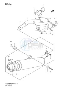 LT-Z400 (E28-E33) drawing MUFFLER