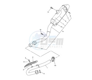 YZ F 250 drawing EXHAUST