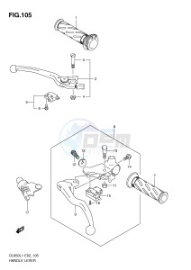 DL650 (E2) V-Strom drawing HANDLE LEVER (DL650AL1 E19)