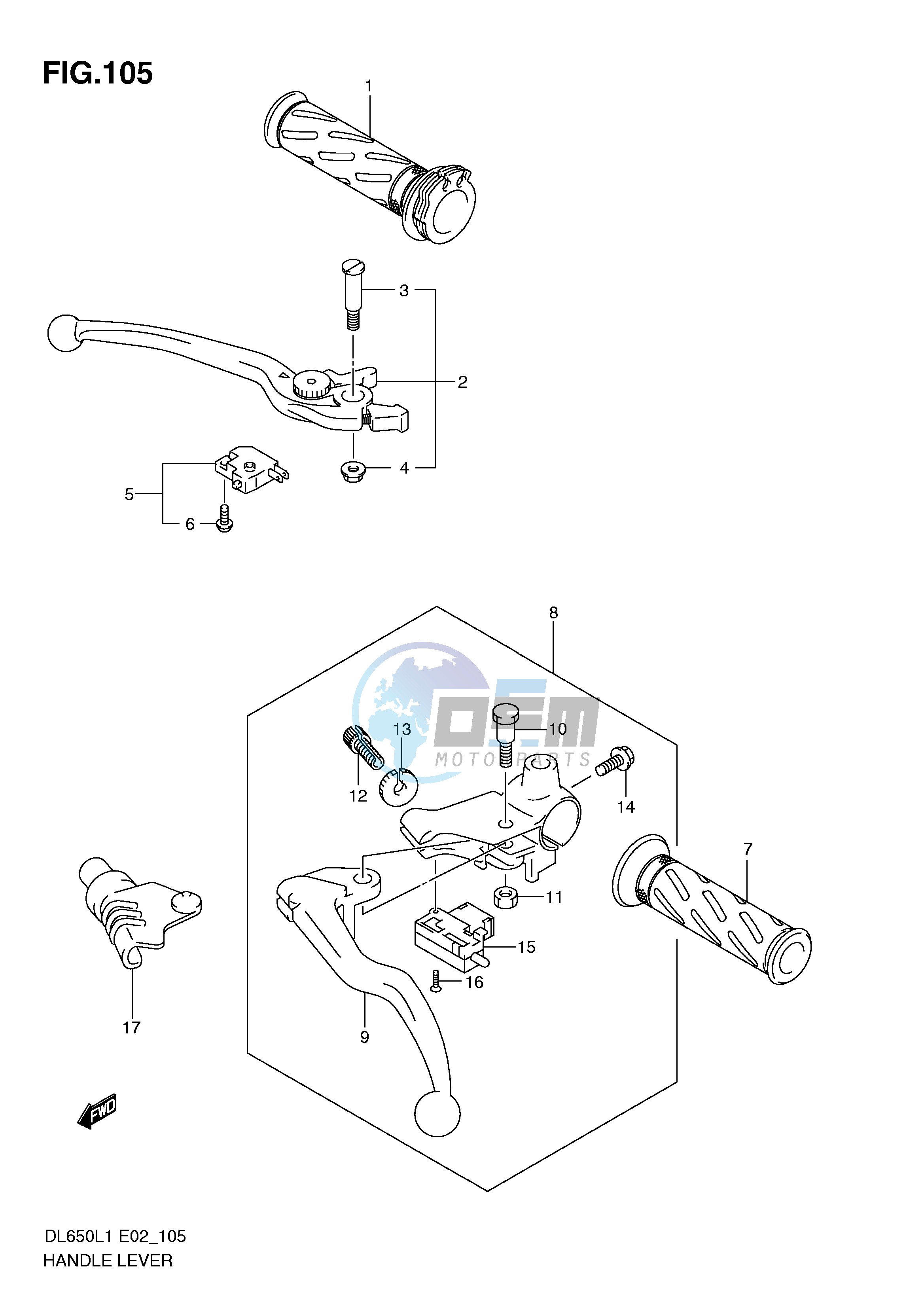 HANDLE LEVER (DL650AL1 E19)