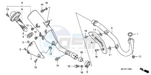 CRF450XC drawing EXHAUST MUFFLER