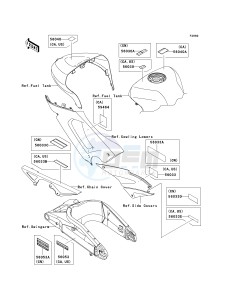 ZX 636 C [NINJA ZX-6R] (C1) C1 drawing LABELS