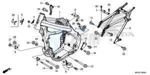 CRF450RD CRF450R Europe Direct - (ED) drawing FRAME BODY