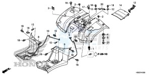 TRX250TMG TRX420 Europe Direct - (ED) drawing REAR FENDER