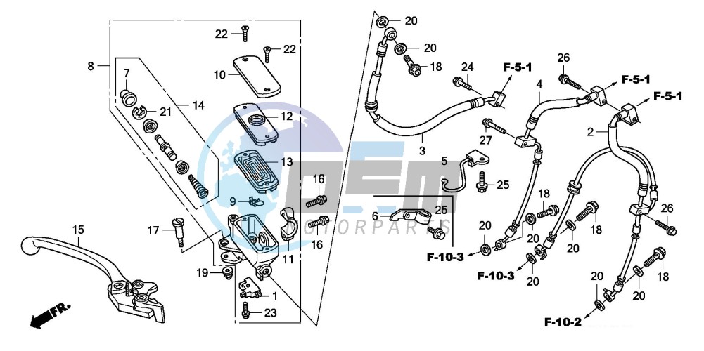 FR. BRAKE MASTER CYLINDER (CBF600SA8/NA8)