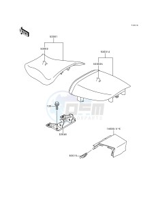 ZX 900 B [NINJA ZX-9R] (B1-B3) [NINJA ZX-9R] drawing SEAT