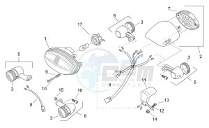 Scarabeo 50 2t (eng. Minarelli) drawing Lights