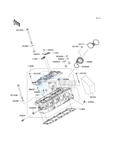 ZX636 C [NINJA ZX-6R] (C6F) C6F drawing CYLINDER HEAD