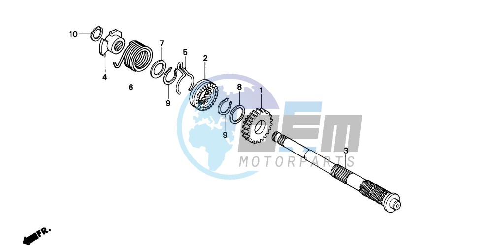 KICK STARTER SPINDLE