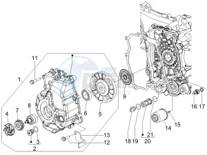 X9 250 Evolution drawing Flywheel magneto cover - Oil filter