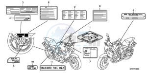 CB1000R9 France - (F / CMF) drawing CAUTION LABEL(1)