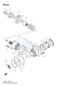 VL800 (E2) VOLUSIA drawing SECONDARY DRIVE GEAR