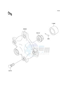 KVF 360 A [PRAIRIE 360 4X4] (A6F-A9F) A8F drawing REAR HUB