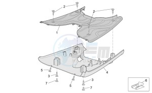 Scarabeo 50 2t e2 (eng. piaggio) drawing Central body II - Panel