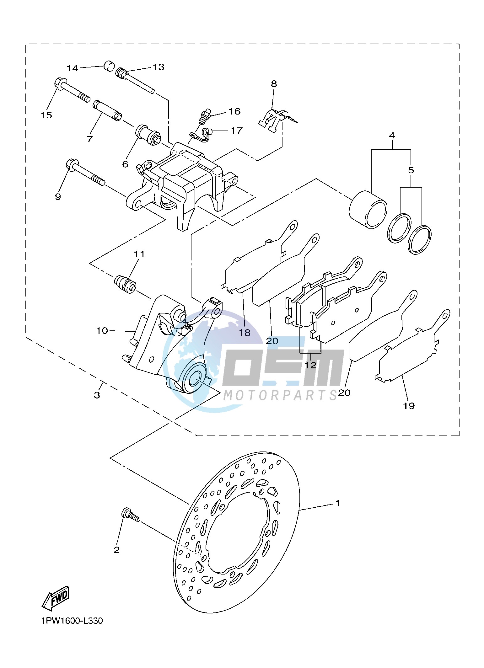 REAR BRAKE CALIPER