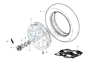 LX 125 drawing Rear Wheel