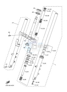 XJ6F 600 DIVERSION F (1CWP 1CWN) drawing FRONT FORK