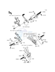 NINJA_ZX-6R ZX600REF FR GB XX (EU ME A(FRICA) drawing Footrests