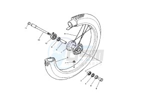 DT RE 125 drawing FRONT WHEEL