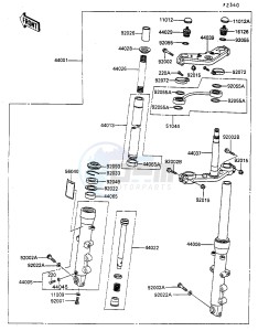 ZG 1000 A [CONCOURS] (A7-A9) [CONCOURS] drawing FRONT FORK-- ZG1000-A7_A8- -