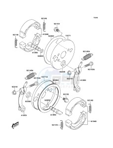 KFX50 KSF50A6F EU drawing Front Brake