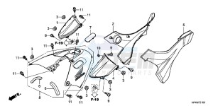 CB650FG CB650F 6ED - (6ED) drawing SIDE COVER/TANK COVER